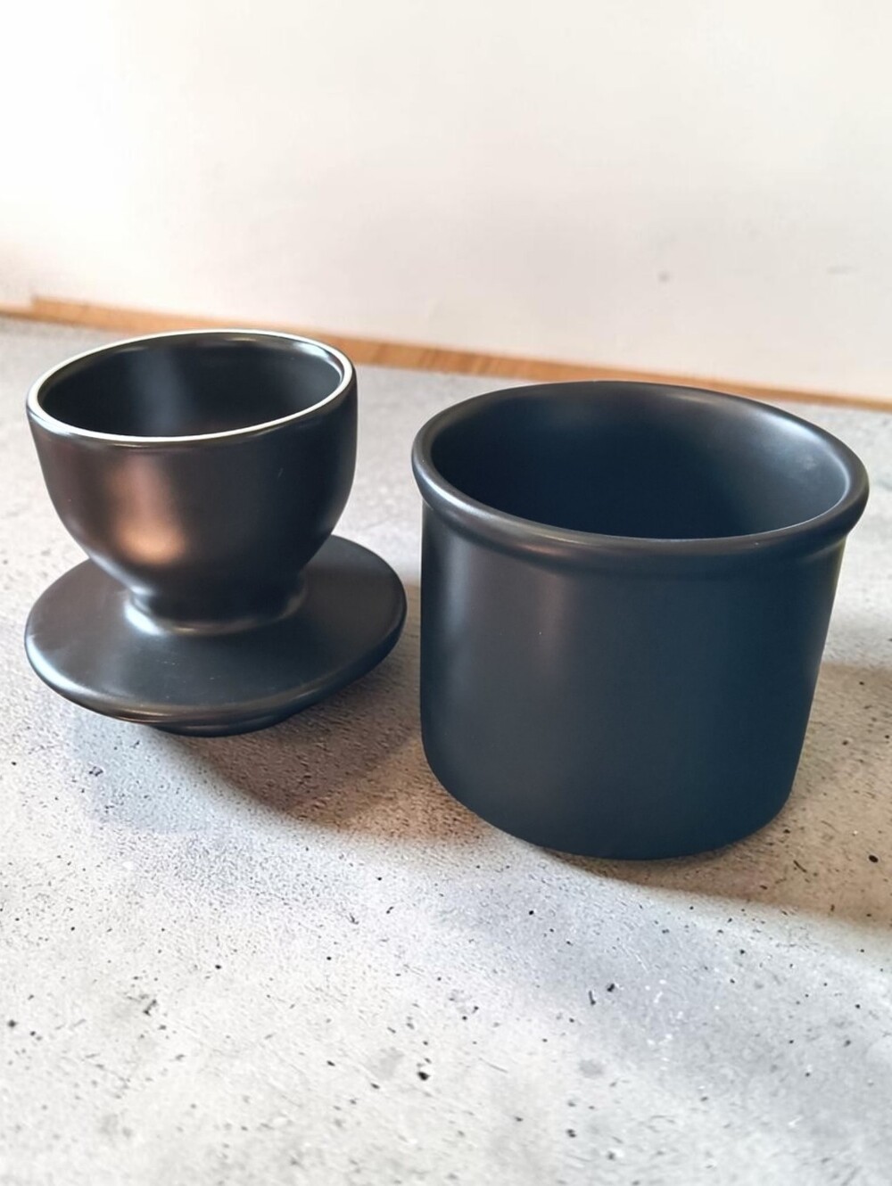 The Original L. Tremain Butter Bell Crock Keeper Matte Black Farmhouse Cottage